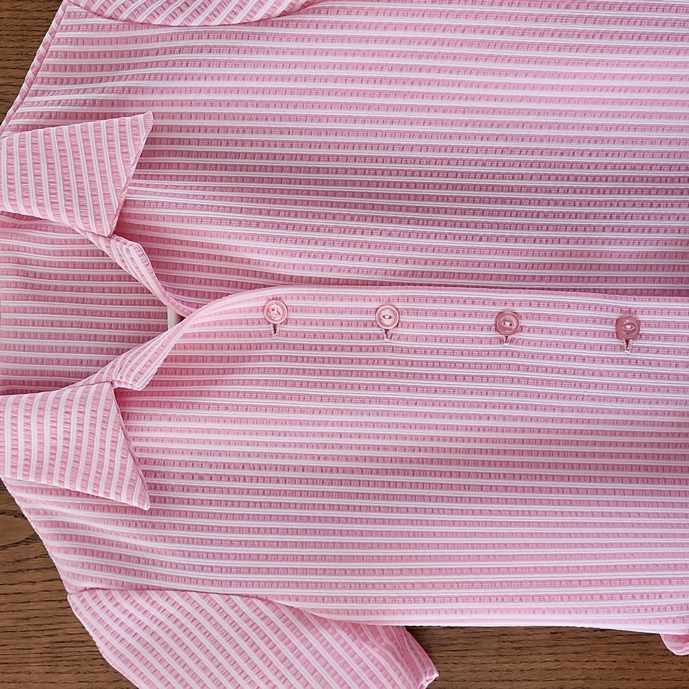 Misses vintage handmade seersucker dress; bust 36" appr Size 10/12